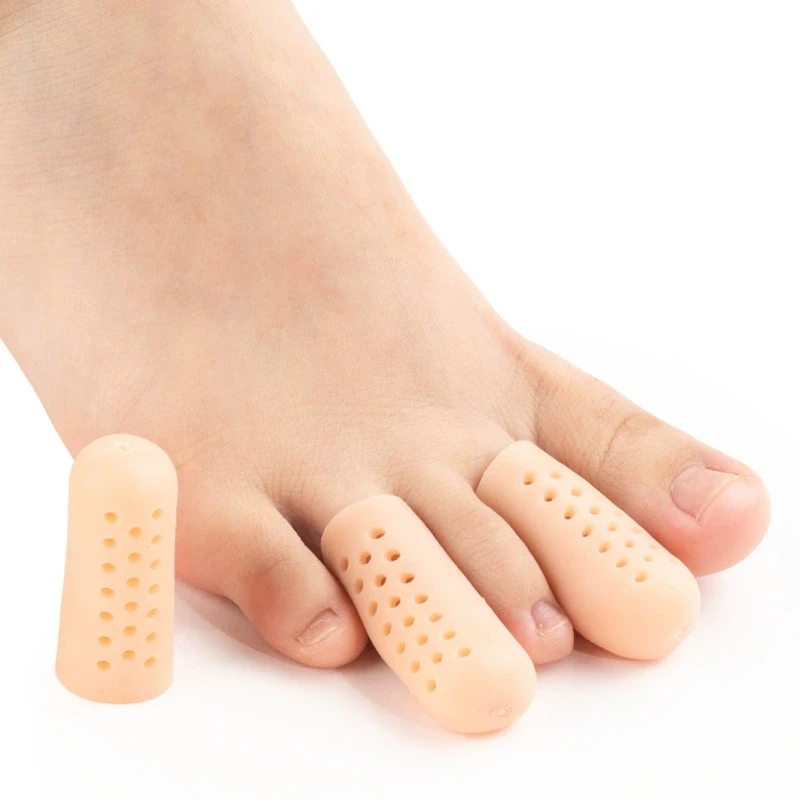 1/100Pairs Silicone Breathable Toe Caps Anti-Friction Prevents Blisters Fingers Cover Protectors Foot Care Toe Spacers Pedicure