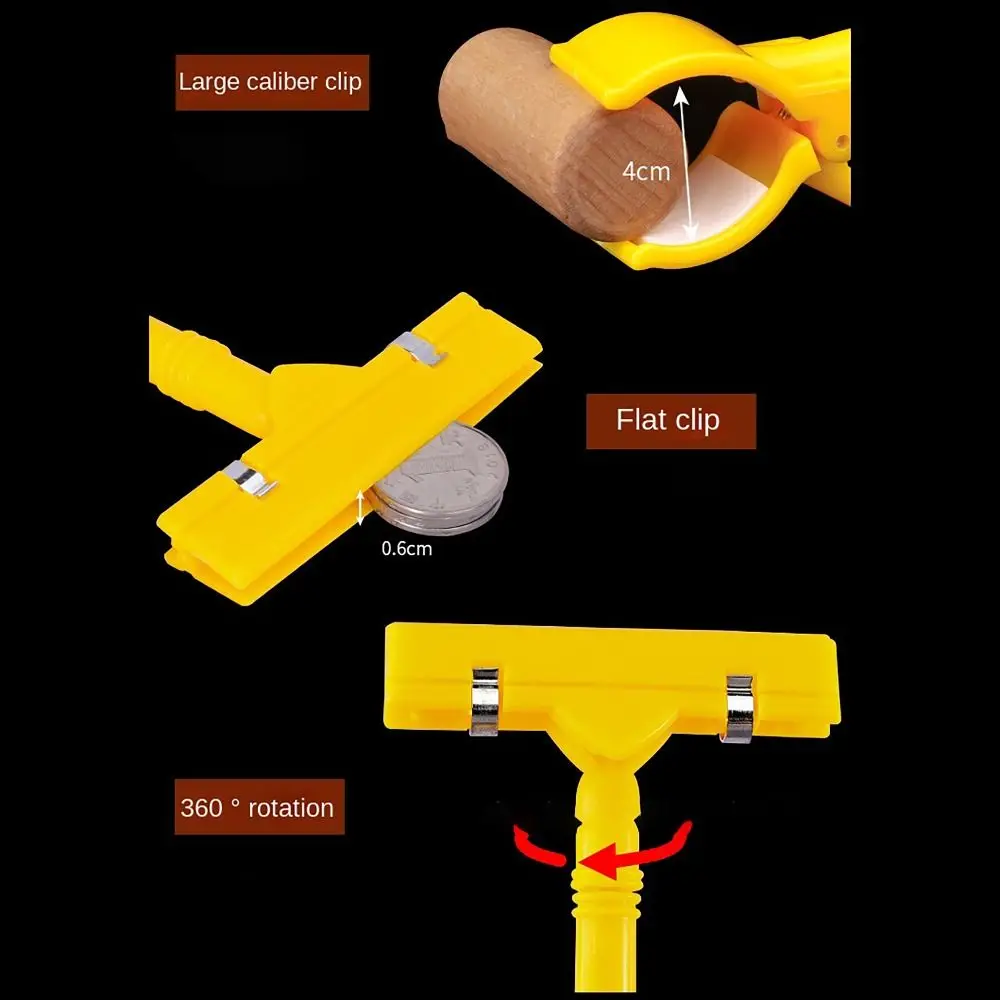 360° Rotation Price Label Tag Clip Multifunctional Plastic Price Sign Displayer Large Opening Food Label Holder