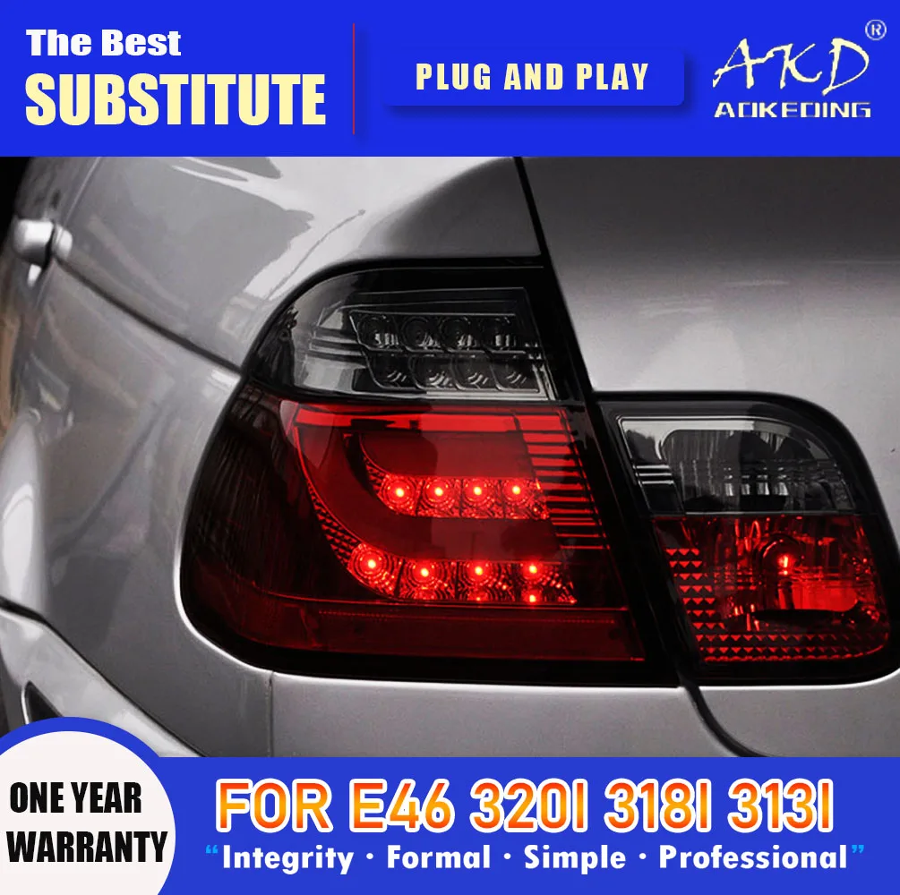 

AKD Tail Lamp for BMW E46 LED Tail Light 2001-2005 320i 318i 313i 325i Rear Fog Brake Turn Signal Automotive Accessories