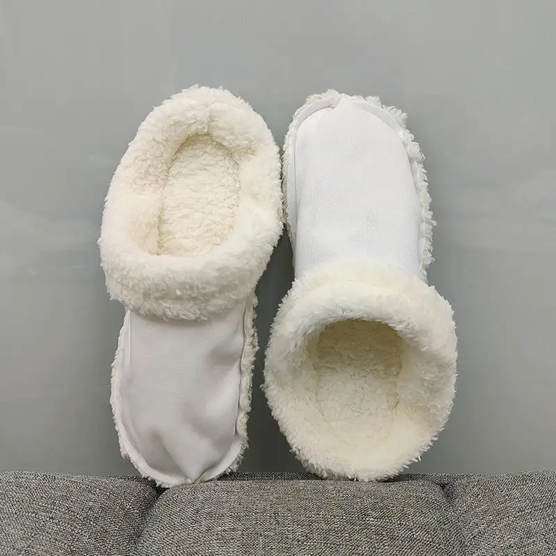 1 paio di solette in peluche calde invernali con ciondolo per scarpe con foro Crocs scarpe foderate in pelliccia zoccoli scarpe sostituibili ispessite accessori