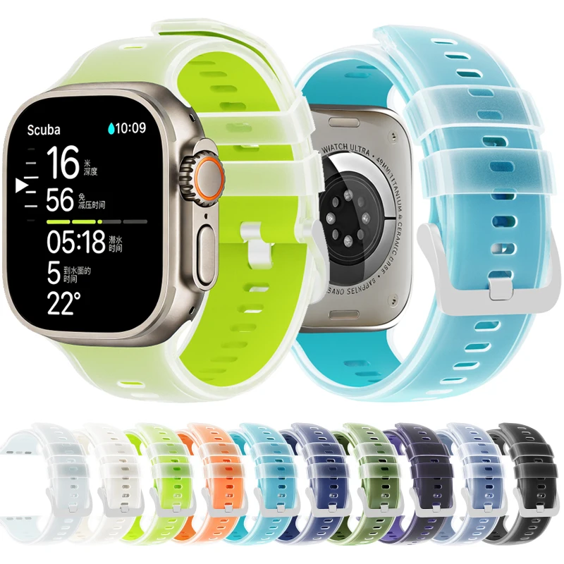 Silikonarmband für Apple Watch Band 46mm 45mm 44mm 42mm 40mm 38 45 41mm Sportarmband Apple Watch Series 11 10 9 8 SE Ultra 3