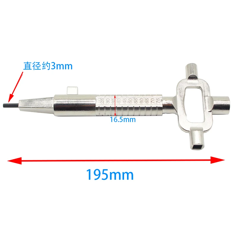 Sliver Locks mith Tool Multi Purpose Cylinder Gauge Cam Turner Spindle Turner