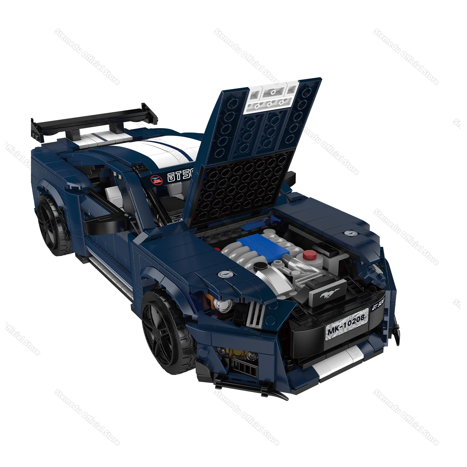 

Mould King 10208 GT500 1556PCS Sports Car Buidling Blocks Classic Racing Car Model Desktop Ornaments Assembly Toy Christmas Gift