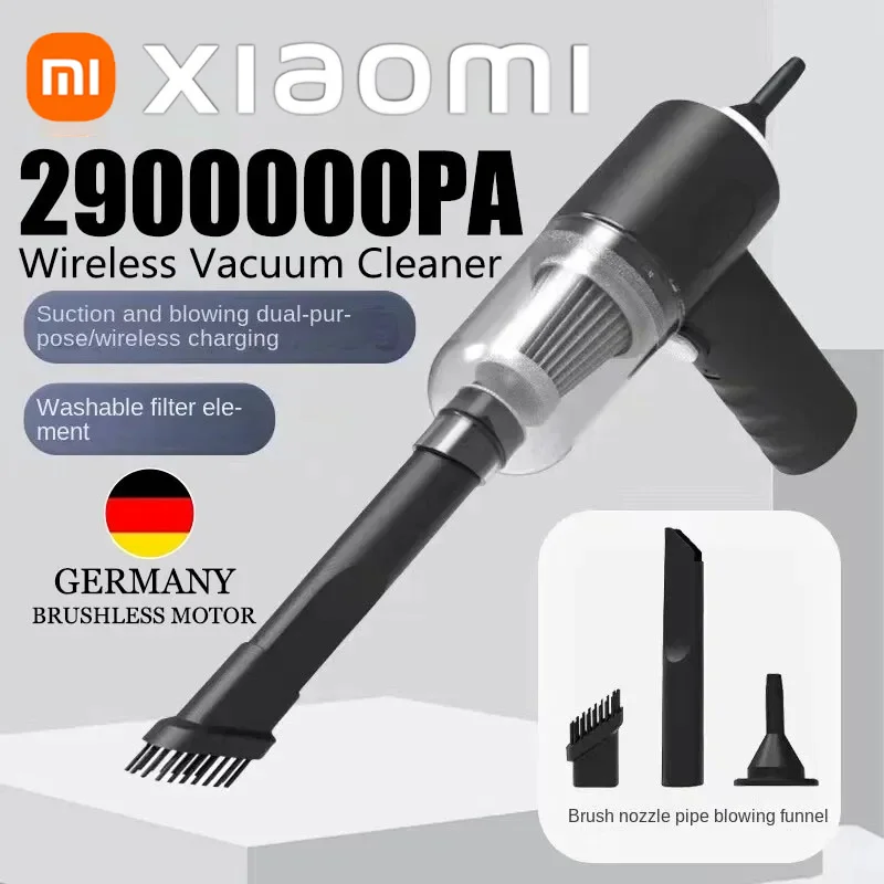 Xiaomi 2900000 Aspiradora inalámbrica PA 120W 2 en 1, doble uso de alta potencia para aspiradora portátil de gran succión para el hogar y el coche