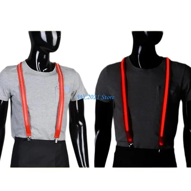 G5GC دعامة تعليق مضيئة للرجال حزام تسخير الظهر للمهرجانات الموسيقية والحفلات الليلية والنوادي الليلية وحزام عبودية الكتف