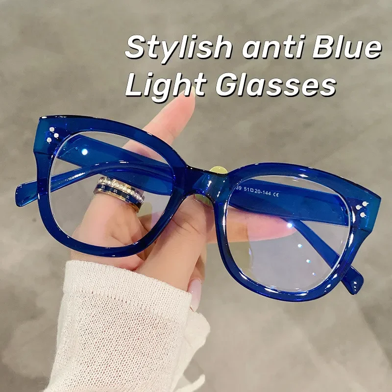 

Fashion Oversized Anti-blue Light Glasses Men Women Vintage Optical Computer Eyewear Ladies Fashion Optical Spectacle Eyeglasses