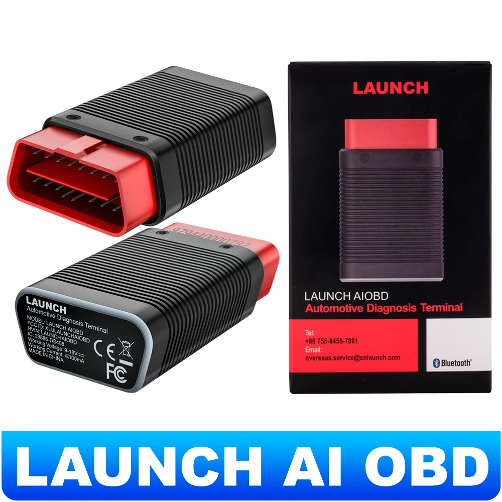 LAUNCH AIOBD Bluetooth Connector OBD2 Scanner Full OBD Function Lifetime Free For Android for IOS System Car Diagnostic Tools