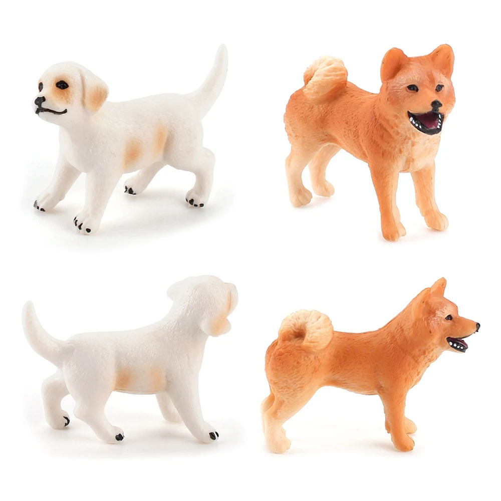 Modern Miniature Puppy Figures Simulation Dog Home Decor Children Educational Toys Animal Model Dog Figurine Micro Landscape