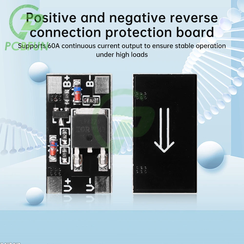 Battery Protection Module 3-28V 12A Anti-Reverse Connection Battery Positive And Negative Reverse Connection Protection Board