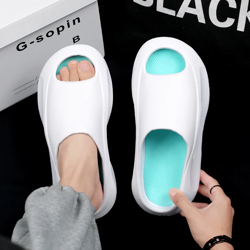 شباشب بنعل ناعم داخلية للرجال والنساء ، شباشب منزلية رائعة ، صنادل منزلقة دفعة ، حذاء ملابس خارجية #5