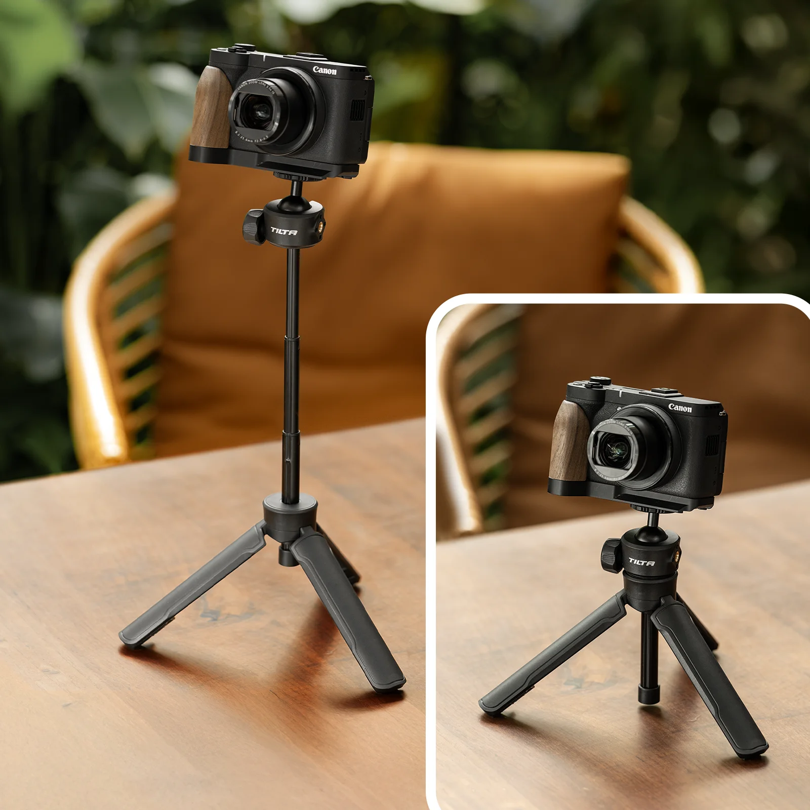 TILTA Schnellverschluss-Selfie-Stick-Stativ, Mini-Automatik-Handystativ, aufklappbarer Bodenständer für Outdoor-Reisen und Vlogs TT-SS-BH-B – Detail 5