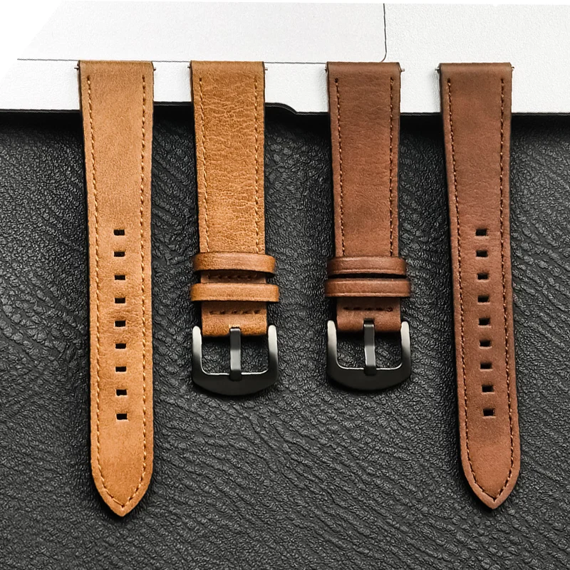 20mm 22mm Leather Strap For Huawei Watch GT7/6/5/4/3 46mm Leather SmartWatch Band For Redmi Watch5Active/5Lite Watch Accessories