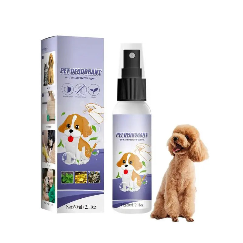 Pet Spray For Dogs And Cats Liquid Perfume Deodorising Odor Grooming Spray 60ml Long-Lasting Effective And Gentle For Dogs Cats