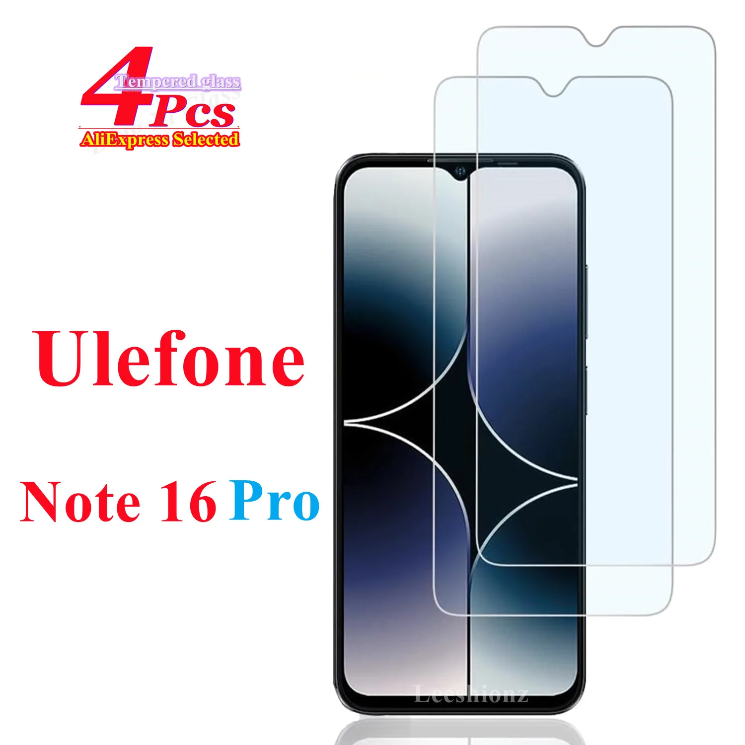 

For Ulefone Note 16 Pro Shatterproof Tempered Glass Screen Protector Glass Film 1/4Pcs