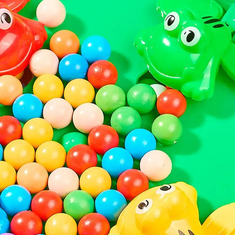 Juego de Eat Beans, juego de escritorio portátil de rana peluda, juego intenso de reflejos rápidos, juego de mesa clásico para niños, entrenamiento de Motor fino para