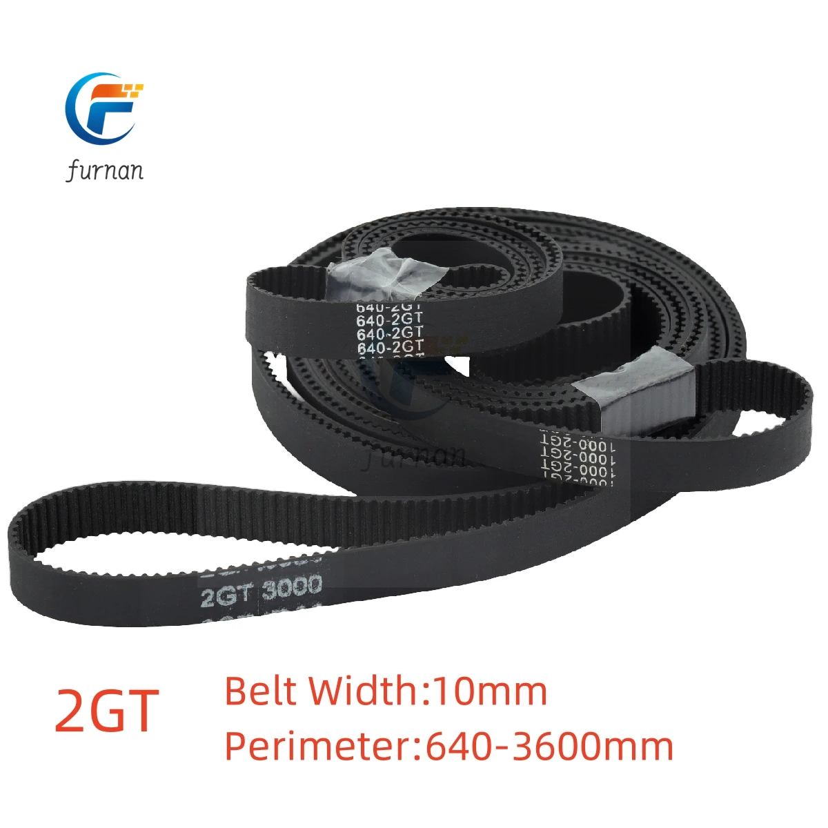 

3D Printer GT2 10mm Closed Loop Rubber 2GT Timing Belt Width 10mm Length 640 752 760 900 1000 3000 3600 mm Transmission belt