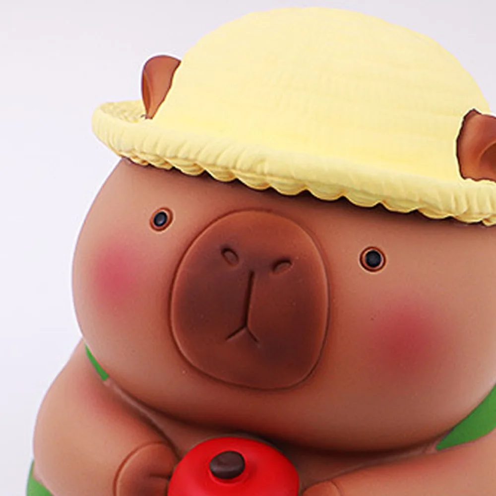 กระปุกออมสินคาปิบารา กระปุกออมสินตกแต่ง ความจุขนาดใหญ่ กล่องใส่เงินคาปิบารา รูปแบบการ์ตูน กล่องเก็บของคาปิบารา สำหรับเด็ก