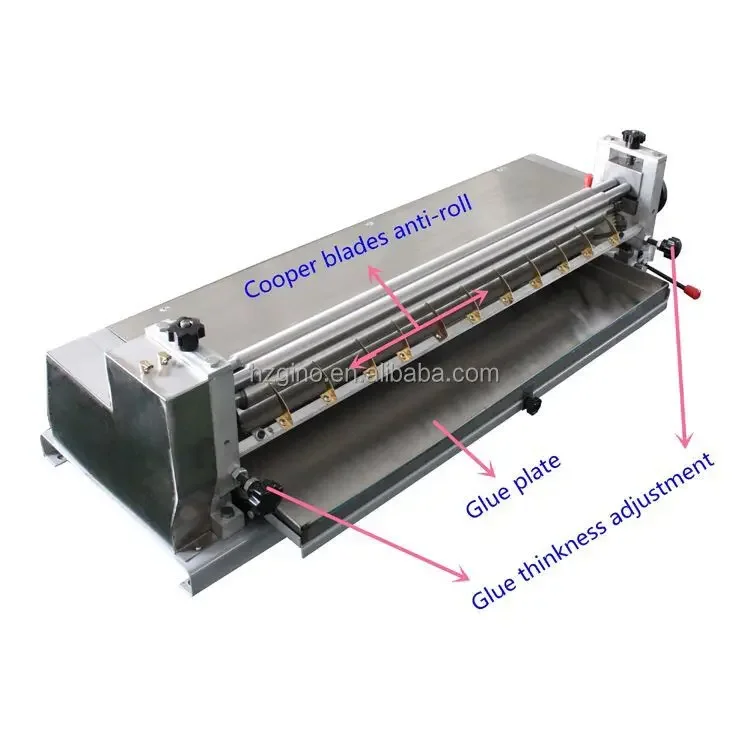 JS-380B سطح المكتب صمغ يسيح بالحرارة نشر لصق قضيب لاصق طلاء مفرشة الجلود ورقة الإلتصاق للبيع #5