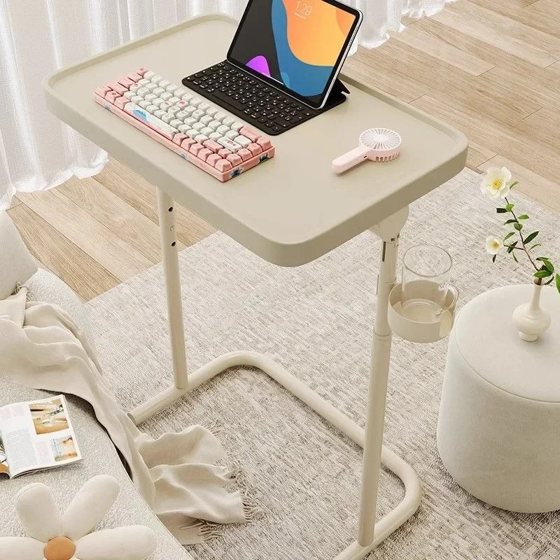 Simple folding table, living room small apartment, sofa side table, movable lifting table, bedroom multi-functional bedside tabl