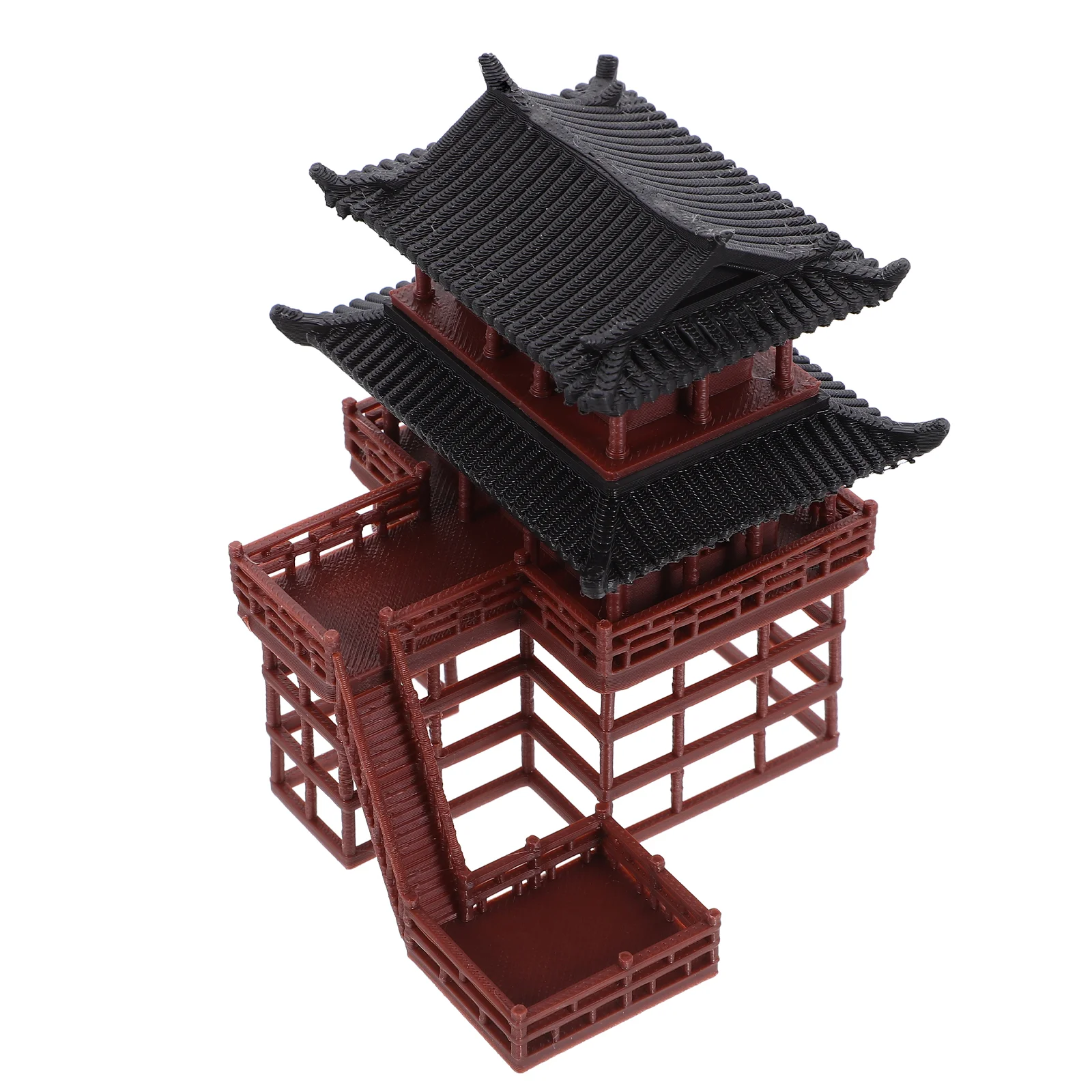 Ancient Building Model Gazebo Fish Tank Decorations Mini Pavilion Statues Bonsai Garden Accessories Aquarium Landscape Trinkets