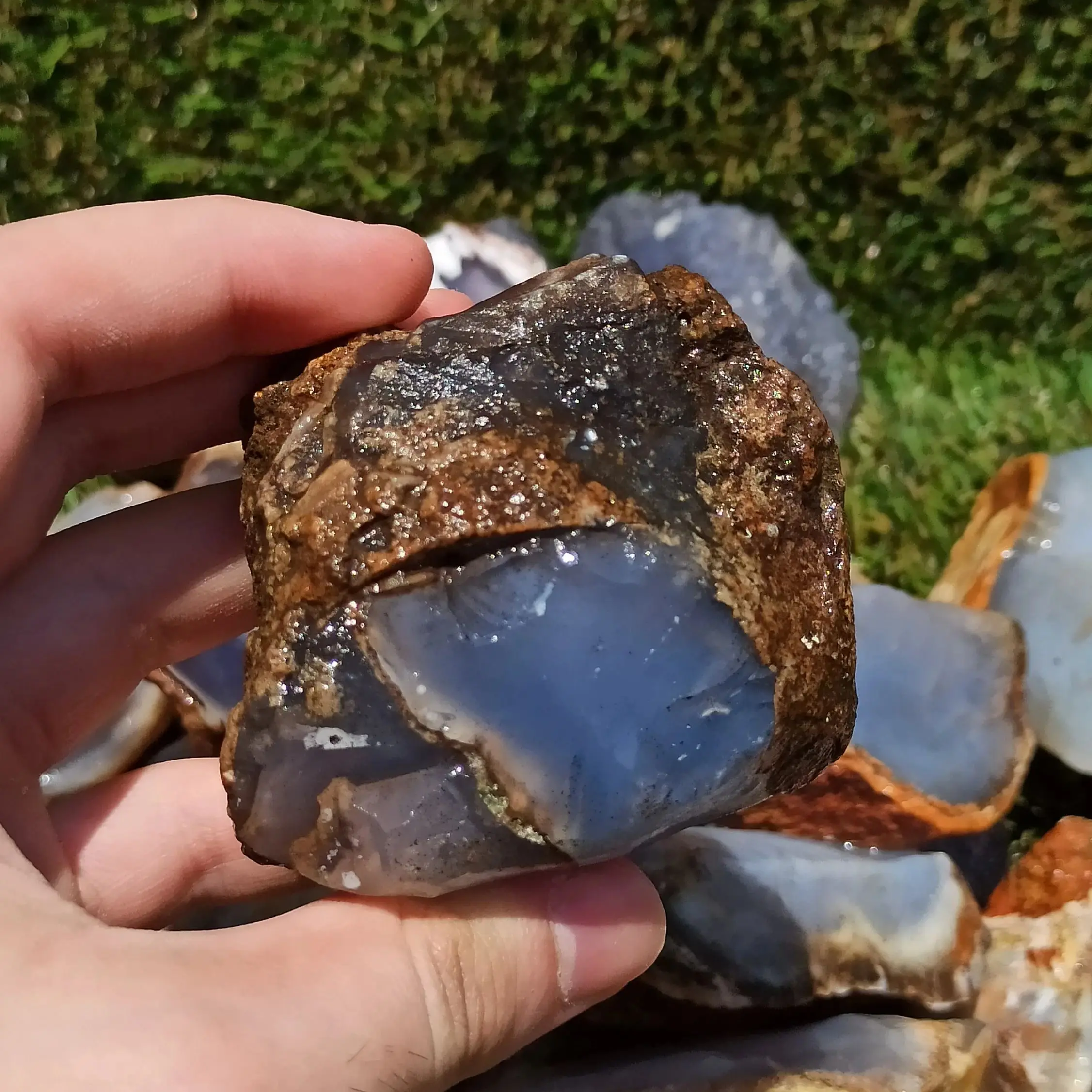 1pc Chalcedony Raw Stone Specimen for Geological Science, Home Decor, Suitable for Christmas and Thanksgiving Gifts