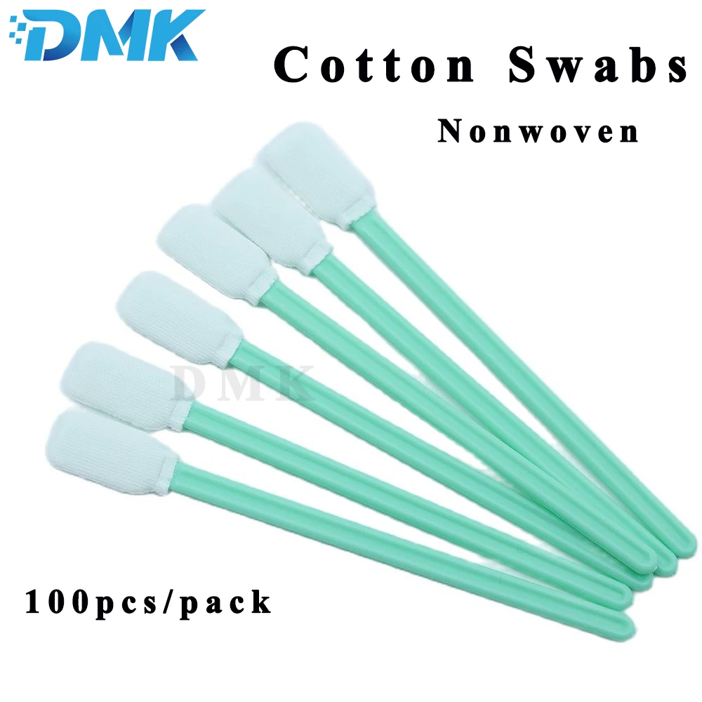 DMK Square Head Dust-free Non Woven Cotton Swabs 100pcs/Bag For Industry Machine Cleaning