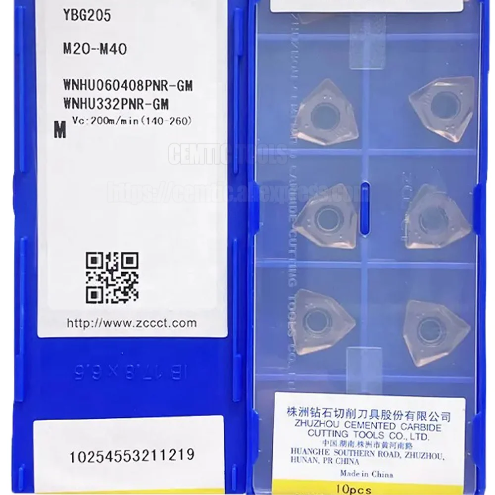 ZCC WNHU060408 GM WNHU 060408PNR CNC Turning Inserts for cast iron YBD152 YBM253 YBD252 YBG205 YB9320 YBS303 WNHU060408PNR-GM