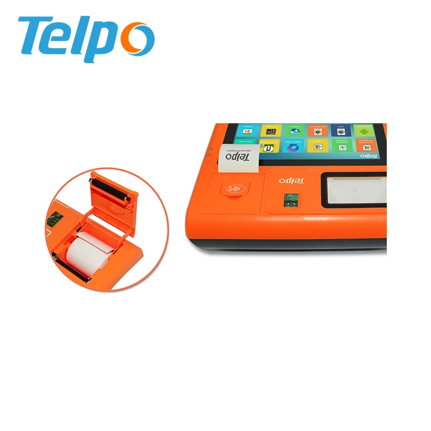 Telpo TPS520 10 Wireless 3g Biometric Fingerprint POS With Thermal Printer Nfc Reader