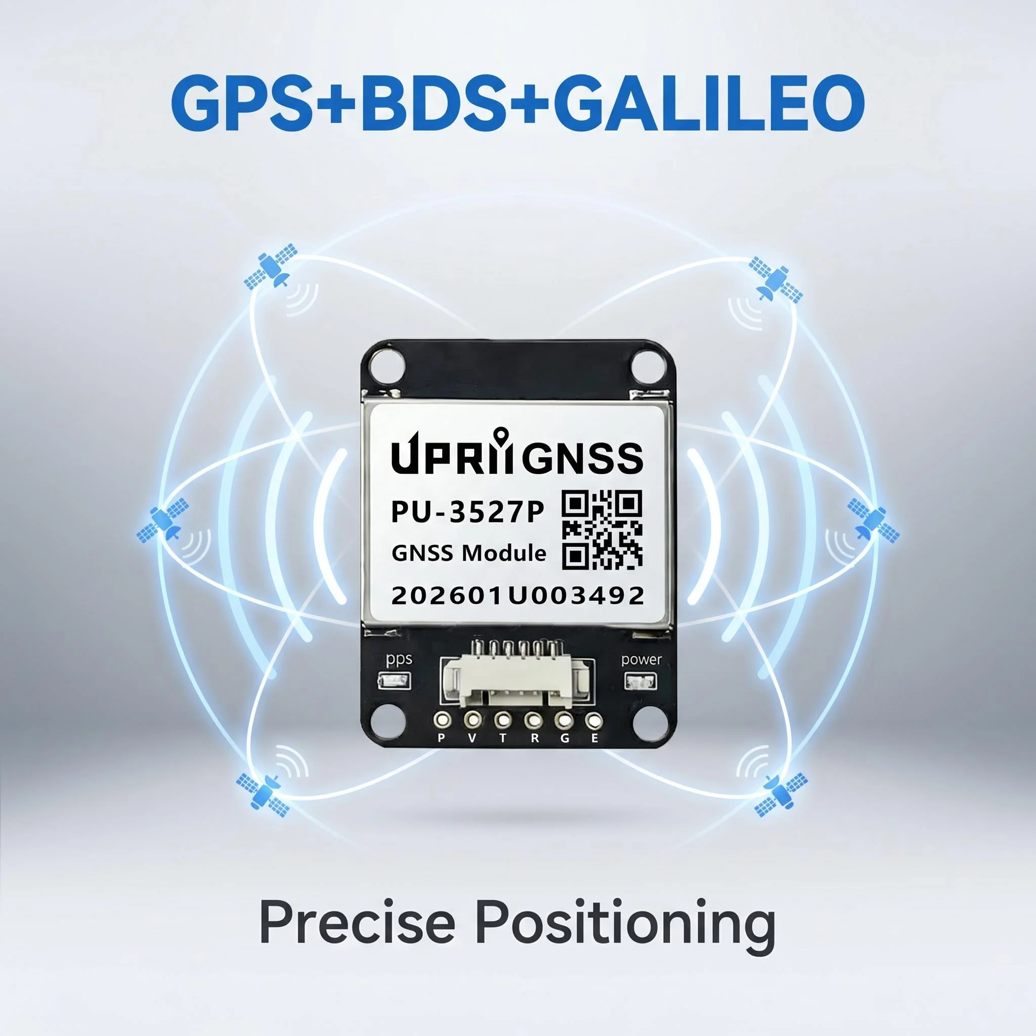 UPRII PU-3527P Beidou GPS Split Module, GMOUSE External Antenna for Agricultural Timing, Positioning & Ship Model