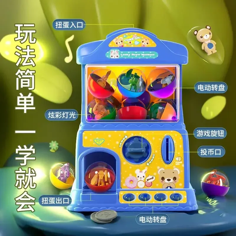 small household mini games, coin operated doll grabbing machines, egg twisting  baby birthday gifts