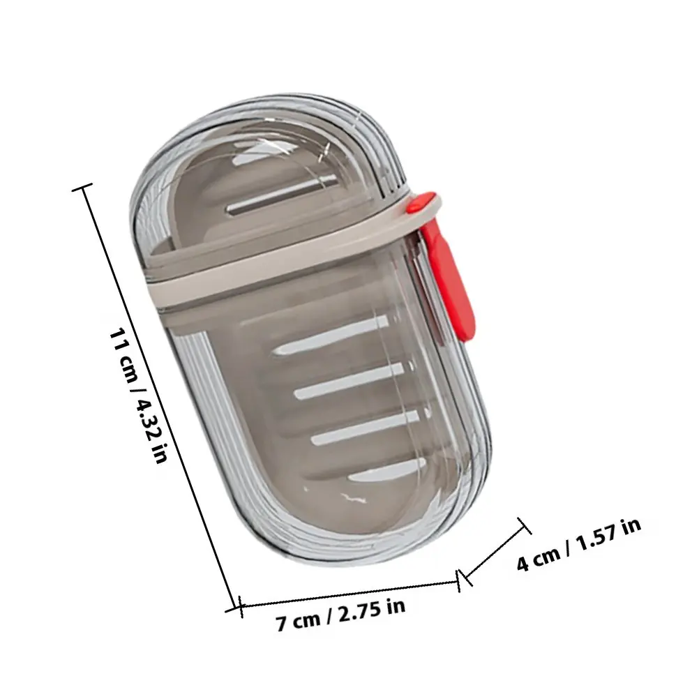 2Pcs Double Layer Soap Box with Drain Holes Portable Travel Soap Container Sealed Wet Dry Separation for Shower Bathroom Camping