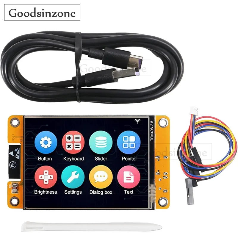 

ESP32 with 2.8" Screen Kit, ESP32-2432S028R WiFi Bluetooth 2.8 Inch 240X320 Smart Display TFT Module Touch Screen for Arduino