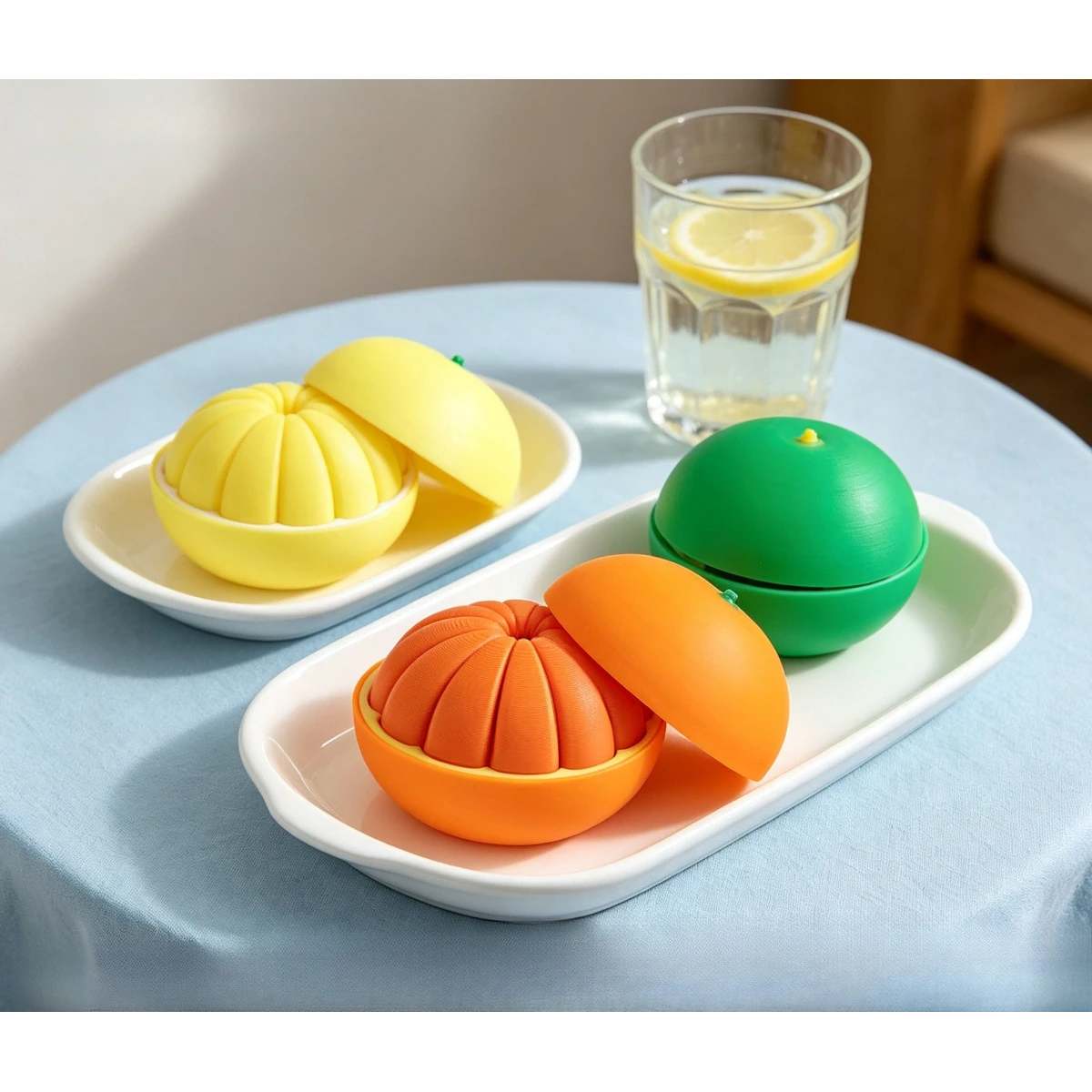 3D Printed Simulated Orange Decompression Toy Fruit Model Ornament Transforming Ball Creative Craft Ornament Gift