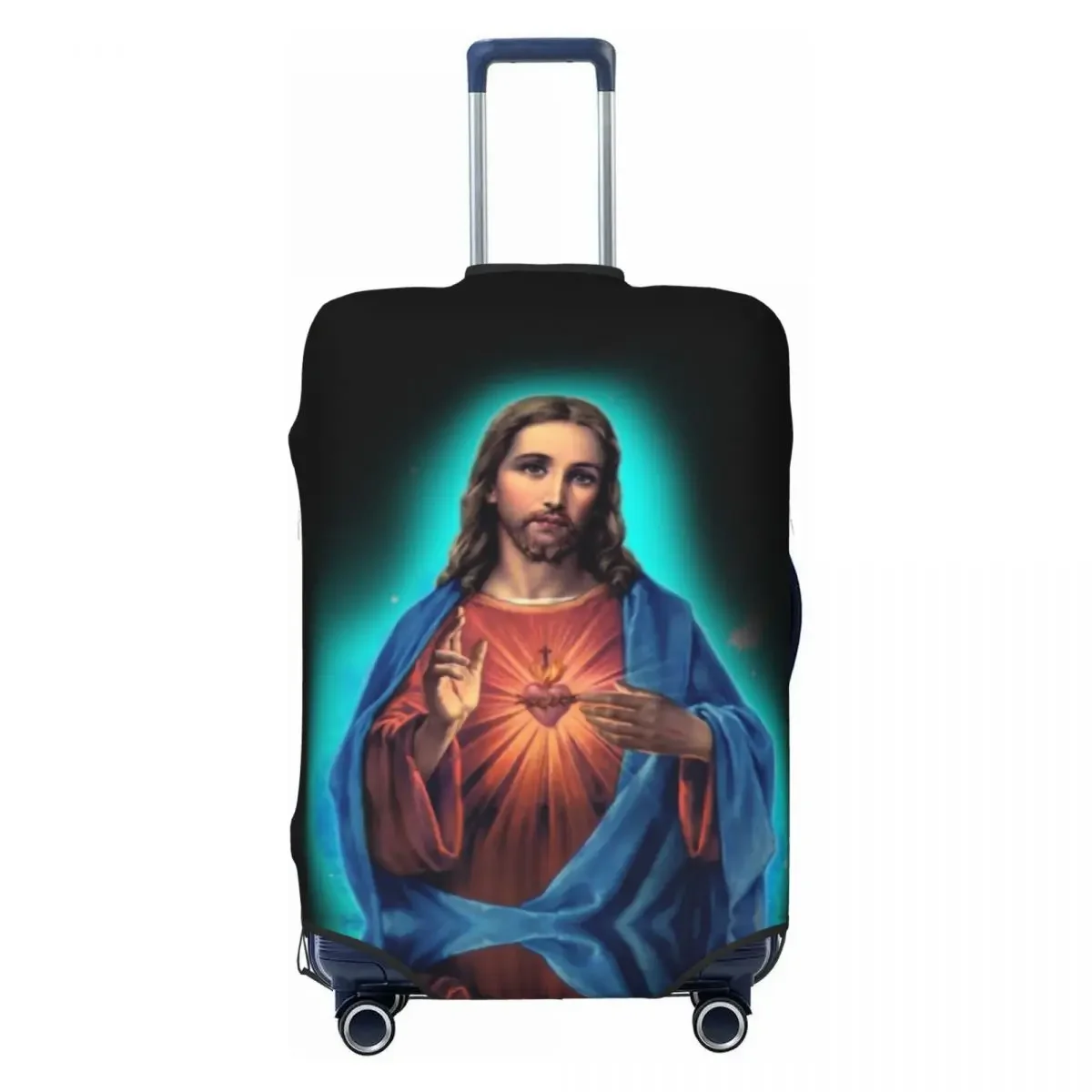 Custom Jesus Christ Luggage Cover Funny Religion Holy Heart Suitcase Protector Covers Suit For 18-32 inch