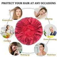 Bonnet de nuit en Satin à large bord, Bonnet soyeux, enveloppe de cheveux pour dormir, avec bande élastique souple, outil d'emballage des cheveux, nouvelle collection 3