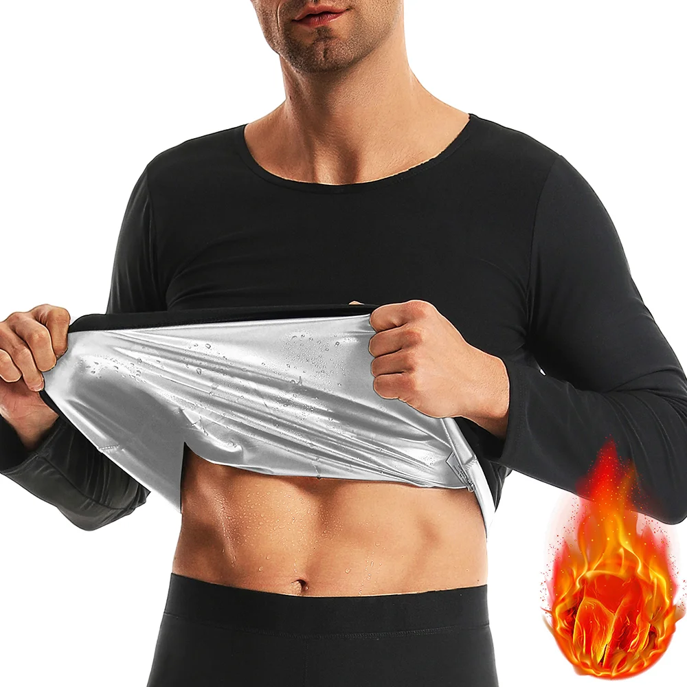 

Мужская корректирующая одежда для сауны и пота, компрессионные рубашки для тренировок на талии, спортивная одежда для тренировок, формирователь тела для похудения