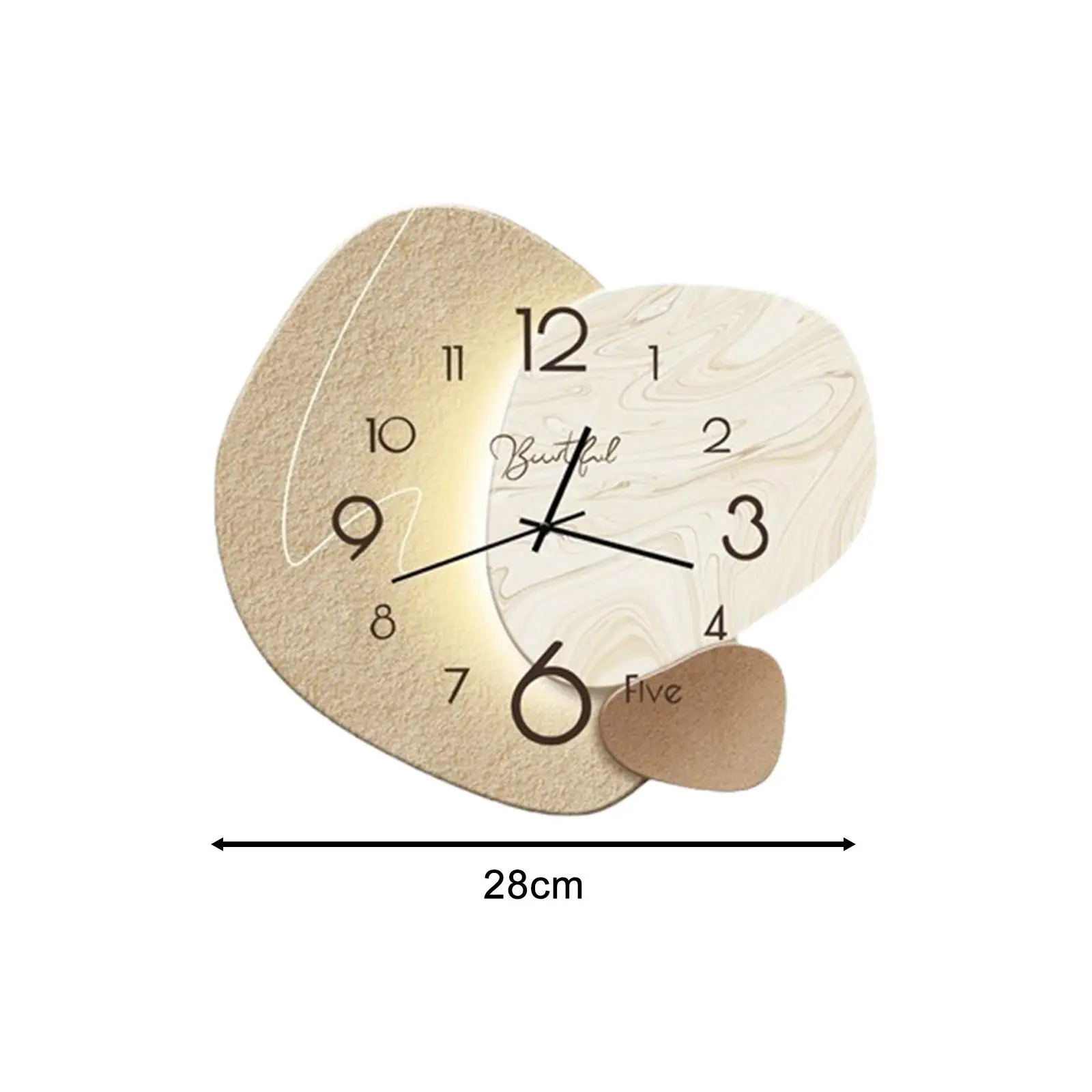 Nordic Style Wall Mounted Wall Clock Silent Decorative Clock Mute Hanging Ornament for Home Living Room Decoration