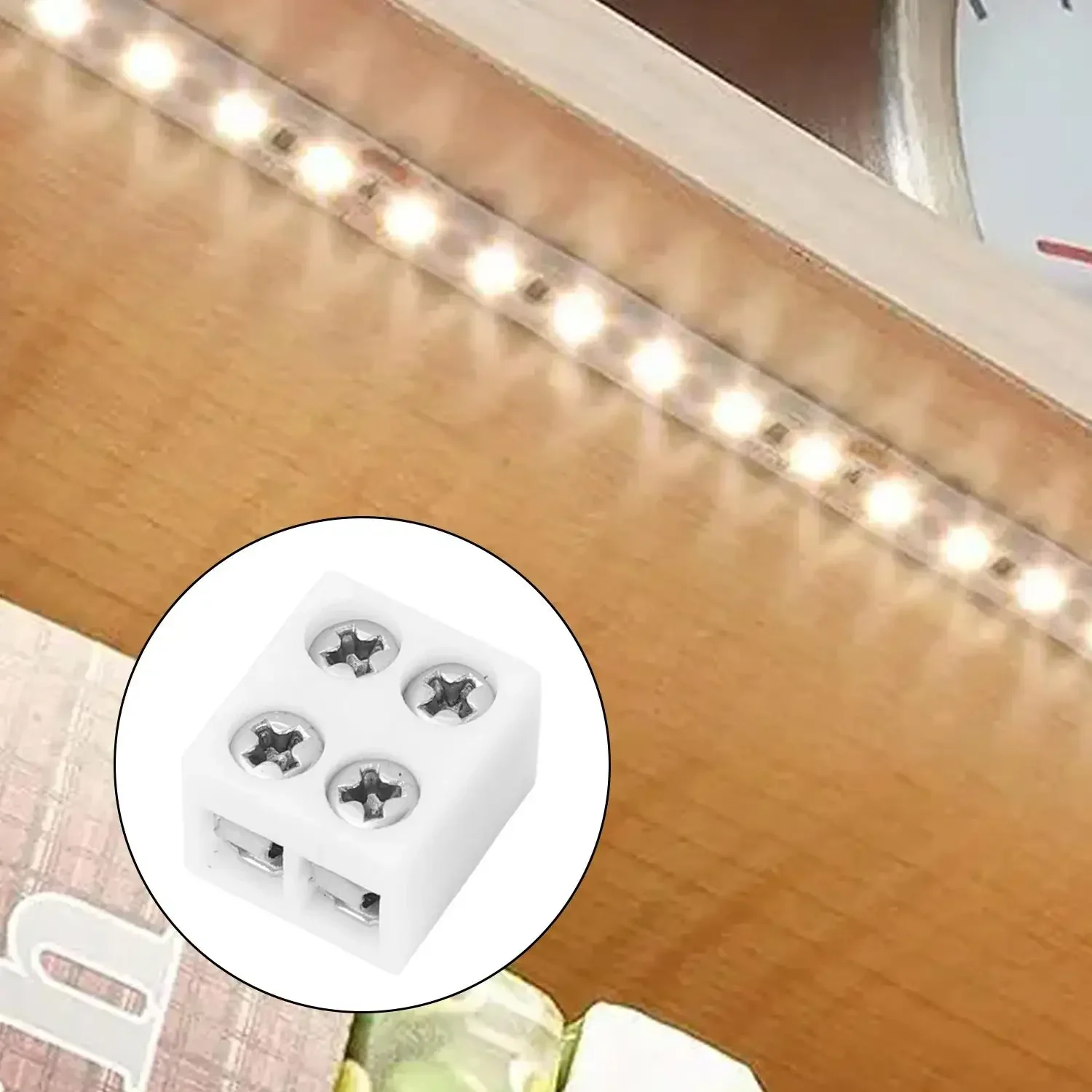 20x LED-Streifenverbinder 2-polig Lötfreie Schnellverbinder Verdrahtungsklemmen Adapter für Lichterketten Verlängerungskabel – Detail 8