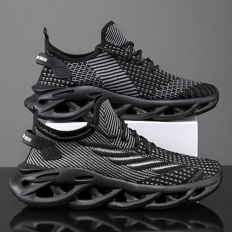 Mannen Hardlopen Wandelen Gebreide Schoenen Mode Casual Mannen Sneakers Ademende Sport Atletische Gym Lichtgewicht Loopschoenen