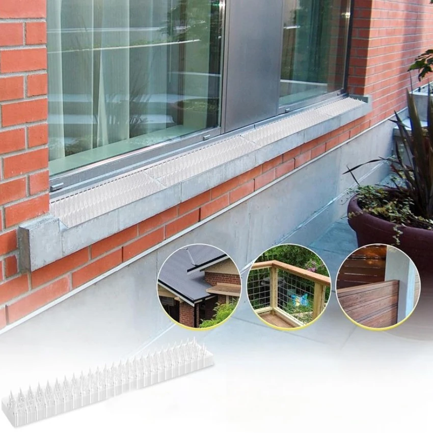 4/30 Stück Spikes zur Vogelabwehr aus Kunststoff, Katzenabwehr, Anti-Tauben- und Eichhörnchen-Schutz für den Garten, gegen Vogelkot, für Balkon, Dach und zur Vogeljagd – Detail 3