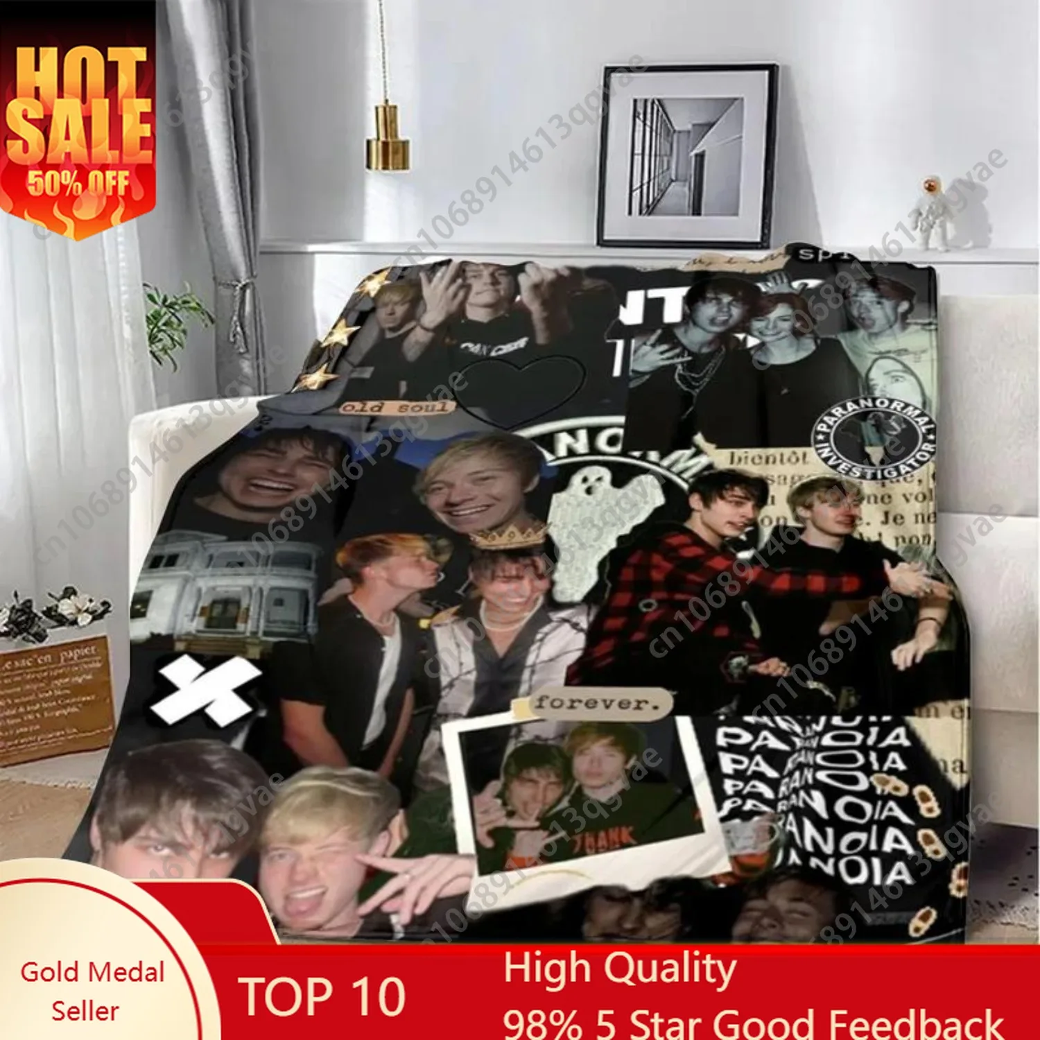

Sam and Colby XPLR Printed Blanket Picnic Blankets Warm Blanket Soft and Comfortable Blanket Home Travel Birthday Gift