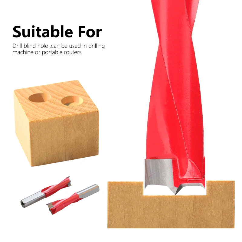 Left Rotation Router Drill Bit 2 Flute Wood Forstner Drill Bit Row Drilling for Multi Rows Boring Machine Hole Drill Bits