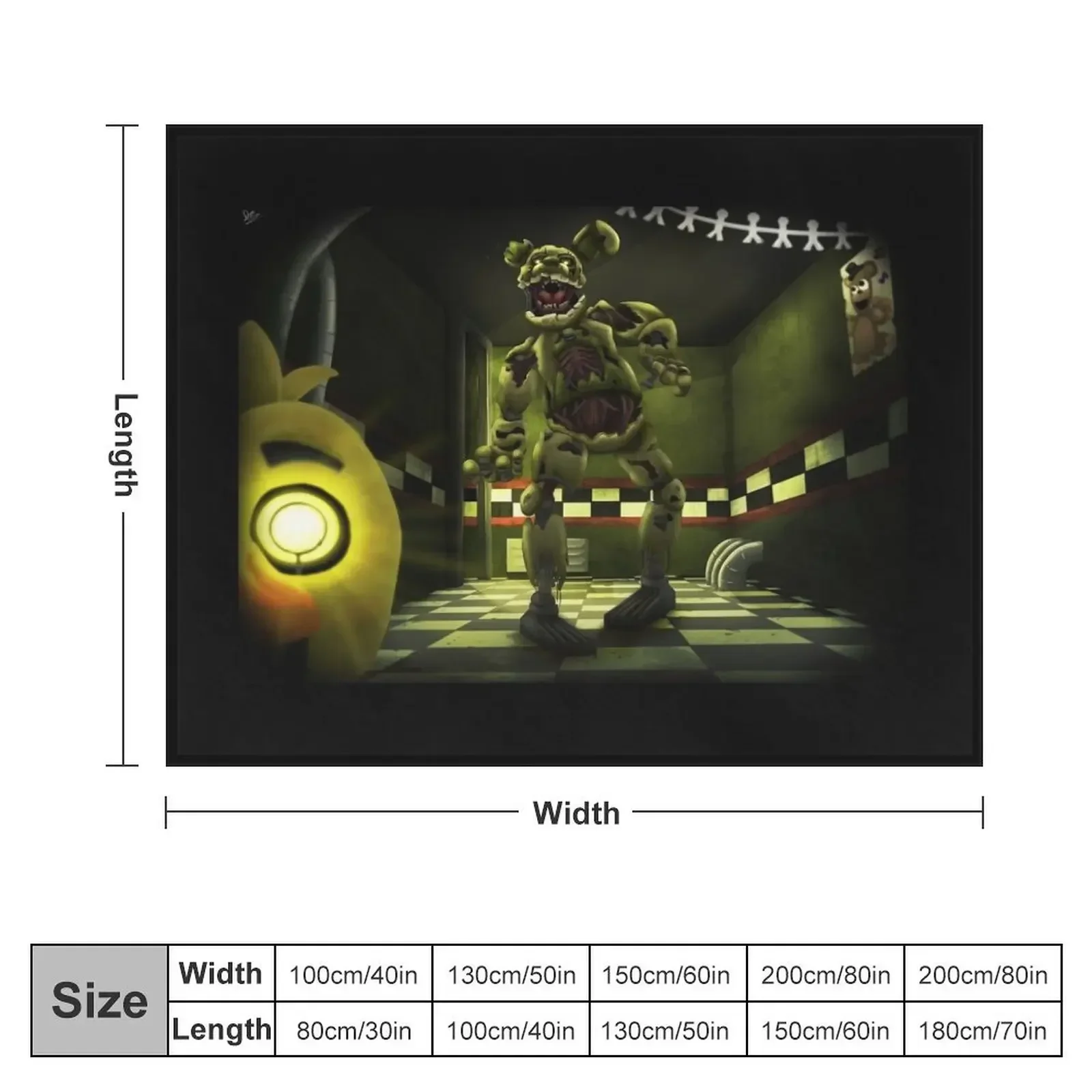 Grotesque Springtrap Throw Blanket Comforter Weighted Stuffeds Blankets