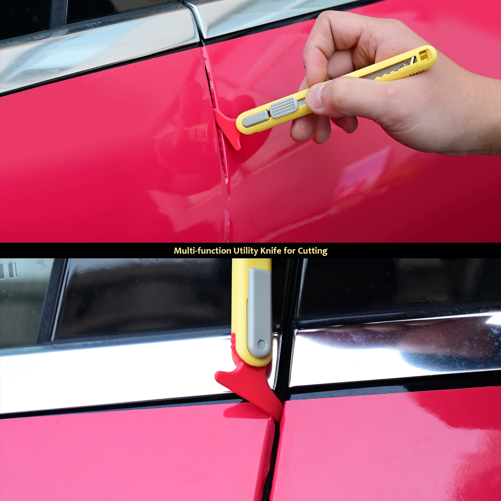 FOSHIO 2pcs Precision Knife Tucker For NT Cutter A-553P Car Film Foil Tint Curve Slots Edge Trimming Squeegee Vinyl Application