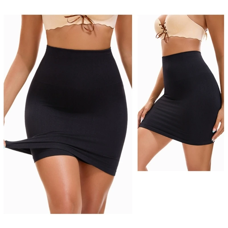 Comfortable High Waist Skort Postpartum Panties Stretch Nylon Shorts Invisible Under Skirt Solution For Women 425F