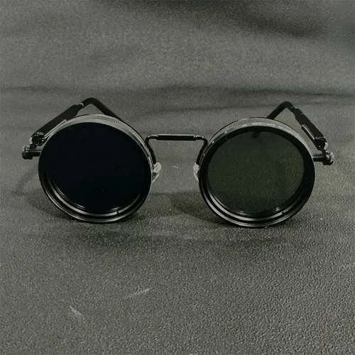 Imagen 2 del producto Gafas estilo Cyberpunk con lentes giratorios, marco de Metal, almohadillas nasales ajustables para juegos de rol, fiestas temáticas, ropa informal
