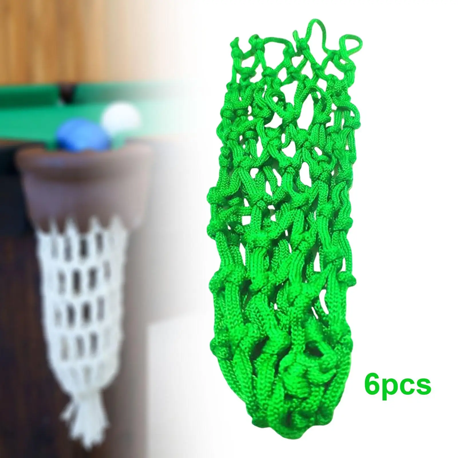 

Billiard Net Ball Bag Snooker Pocket Nets Sturdy Replacing Accessory Pool Table Pockets Easy to Install 6 x Drop Balls Pocket