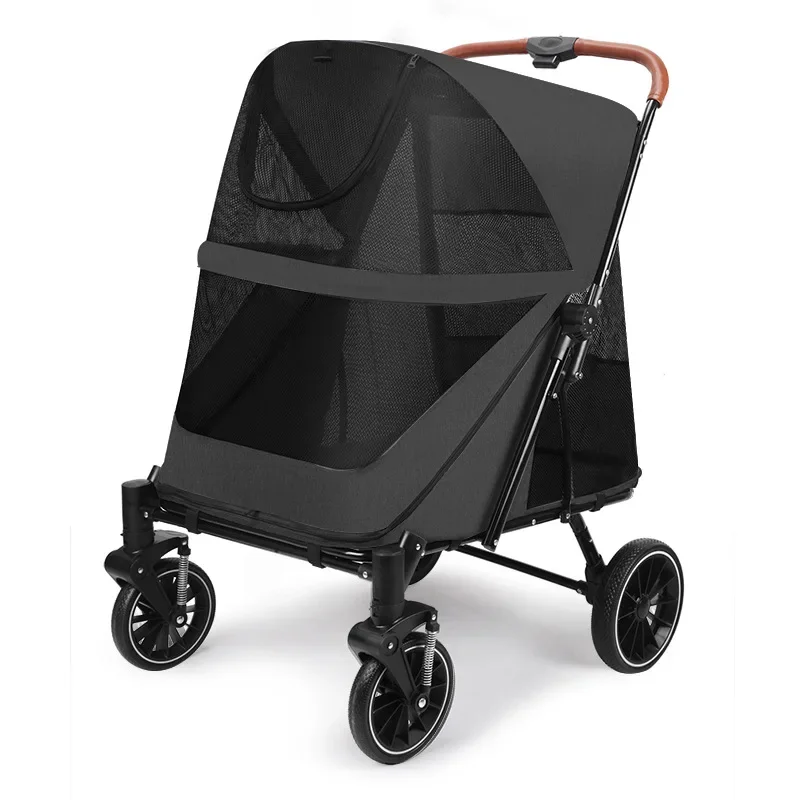 

Latest Model Foldable medium and large pet Strollers large space elderly disabled cat dog outdoor Pet Products Dog Supplies
