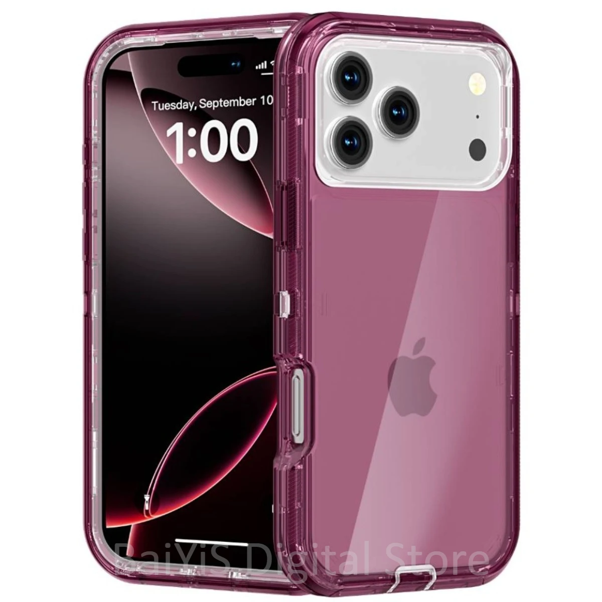 Heavy Mechanical Transparent Ott-Box Rugged Phone Case For iPhone 18 Pro Max 17 Air 16 15 14 13 PC+TPU Shockproof Buffer Cover