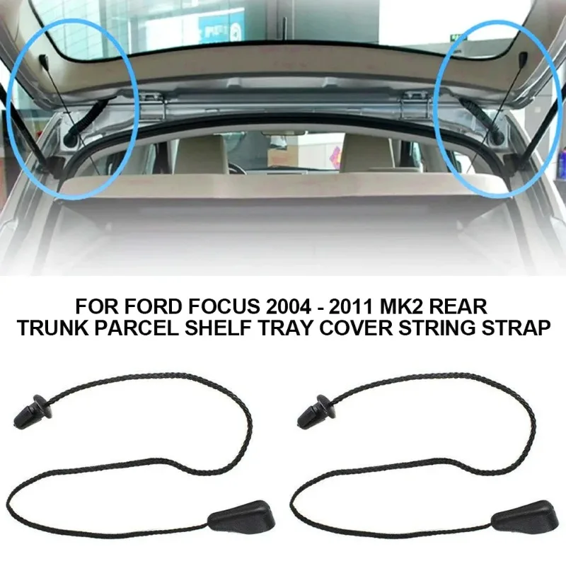 

Car Rear Trunk Shelf Parcel String Strap Cord For Ford Focus Mk2 2004-2011 Rear Parcel Shelf Load Luggage Lift String Strap Clip